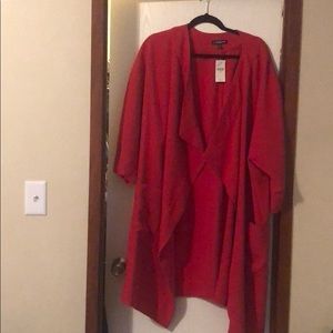 Red plus size coat